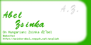 abel zsinka business card